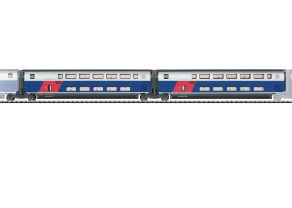 Trix 23487 <br>Ergänzungswagen-Set 1 TGV Duplex SNCF Ep.VI | 23487