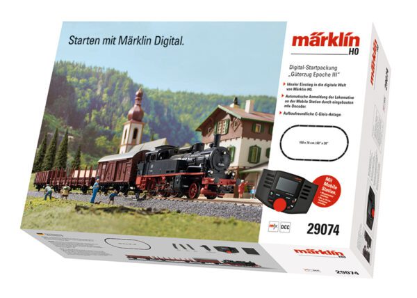 Märklin 29074 <br>Digital-Startpackung Dampflok BR 74 Güterzug Epoche III | 29074