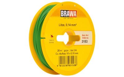 Brawa 3153 Schaltlitze 0,14mm² 25m gn