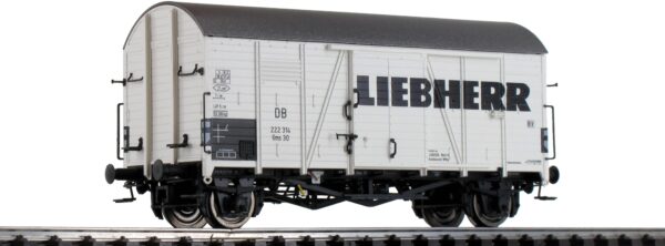 Brawa 47989 <br> H0 Gedeckter Güterwagen Gms 30 "Liebherr" der DB DC Epoche III | 47989
