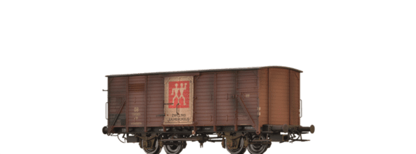 Brawa 49857 <br>H0 Ged. Güterwagen G10, Zwilling, DB mit Alterung | DC | 49857