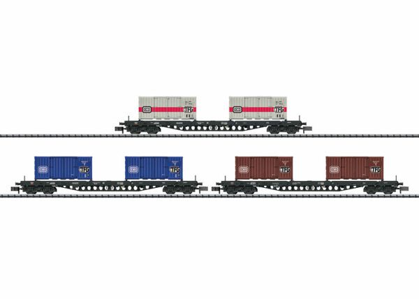 Trix 15961 <br>Güterwagen-Set "Containertransport" | T15961