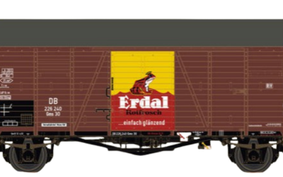 Brawa 47964 H0 Gedeckter Güterwagen Gms30 „Erdal“, DB, Ep. III