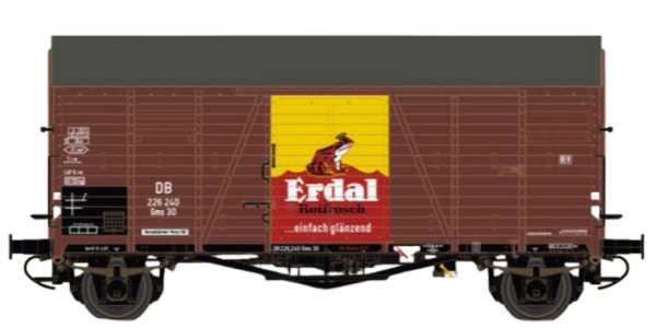 Brawa 47964 <br>H0 Gedeckter Güterwagen Gms30 "Erdal", DB, Ep. III | brawa 47964 h0 gedeckter guterwagen gms30 erdal db ep iii