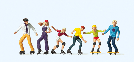 Preiser 10074 <br>Rollerskate und Skateboard | 10074 1