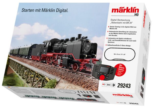 Märklin 29243 <br> Digital-Startpackung Nebenbahn Dampflok BR 24 Ep III DB | 29243
