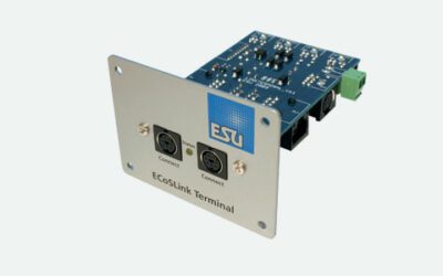 ESU 50099 ECoSLink Terminal Busverteilerplatte, 6 Connect-Buchsen, mit 0,9m Kabel