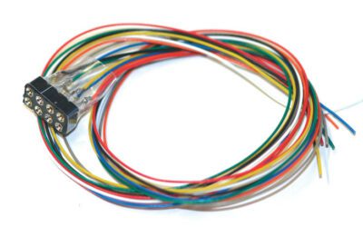 ESU 51950 Kabelsatz mit 8-poliger Buchse nach NEM 652, DCC Kabelfarben, 300mm Länge