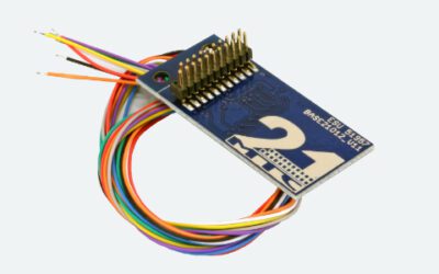 ESU 51957 Adapterplatine 21MTC für 8 verstärkte Ausgänge, Lötkontakten und angelöteten Kabeln