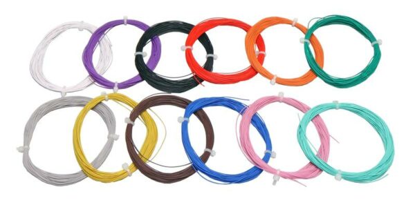 ESU 51948 <br>Hochflexibles Kabel, Durchmesser 0,5mm, AWG36, 10m Wickel, Farbe braun | kabel