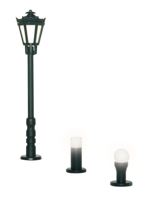 Viessmann 6160 <br>H0 Gartenleuchten-Set schwarz LED warmweiß | 6160 1 scaled