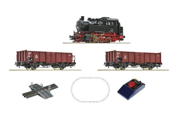 Roco 51160 <br>Analog Start Set: Dampflokomotive BR 80 mit Güterzug, DB | 51160