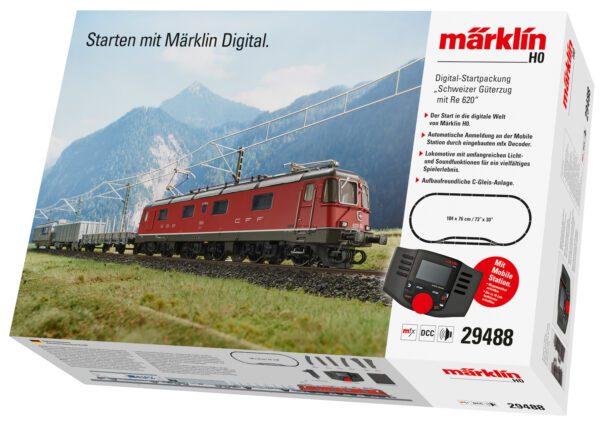 Märklin 29488 <br>Digital-Startpackung "Schweizer Güterzug mit Re 620" | 29488