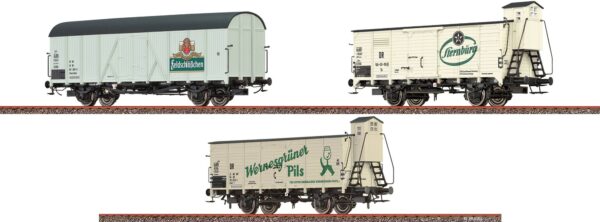 Brawa 50700 3-tlg. Set Bierwagen Tnf/G10