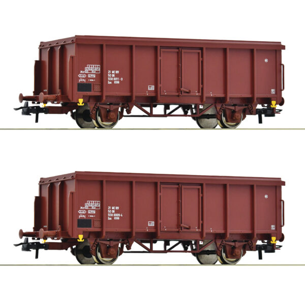 Roco 76006 <br>2-tlg. Set: Offene Güterwagen, DR | Roco 76006