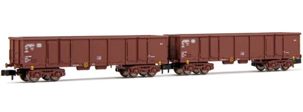 Arnold HN6533 <br>2-tlg. Set Offene Güterwagen Eaos mit Beladung DB | HN6533