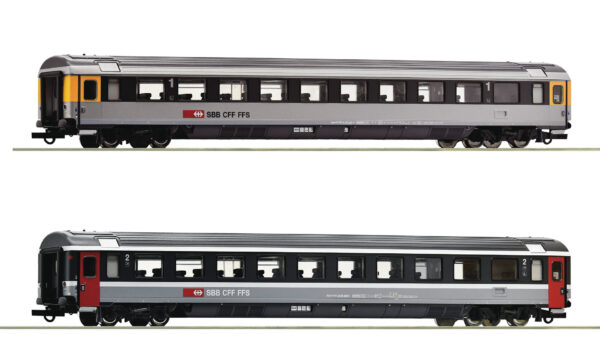 Roco 74023 <br>2-tlg. Set 3: EuroCity-Wagen EC 7, SBB | Roco 74023