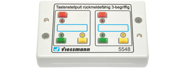 Viessmann 5548 <br>Tasten-Stellpult rückmeldefähig 3-begriffig | 5548
