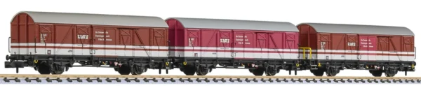 Liliput L260153 <br>3er Set gedeckte Güterwagen, NVAG, Ep.V, gealtert | 260153.jpg
