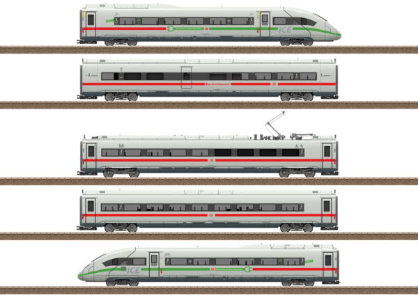 Trix 25976 <br>Triebwagenzug ICE 4 Baureihe 412/812 mit grünem Streifen | 25976