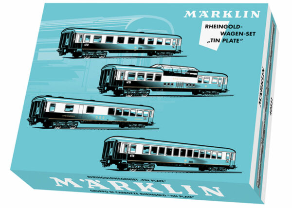 Märklin 40851 <br>Rheingoldwagen-Set "Tin Plate", DB, Ep. III | 40851 1