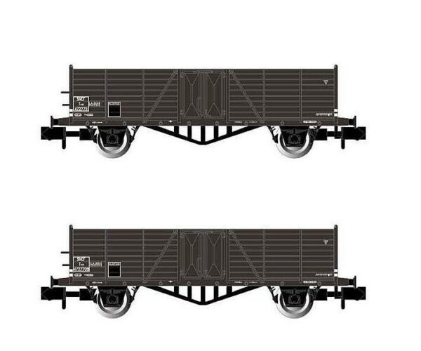 Arnold 80212996 <br>SNCF, 2-tlg. Set 2-achs. offene Güterwagen Tow, mit Kohle | 80212996