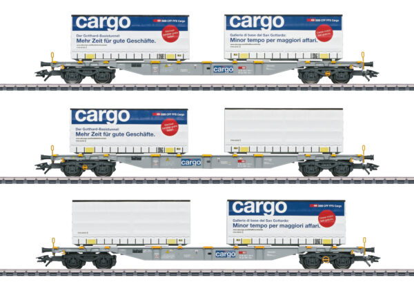 Märklin 47463 <br>Containertragwagen-Set SBB Cargo | 47463