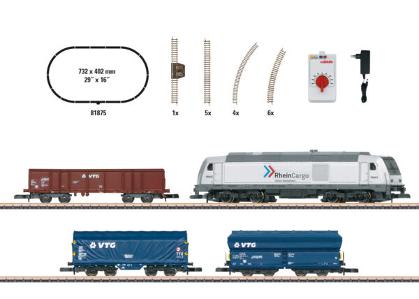 Märklin 81875 <br>Startpackung "moderner Güterverkehr" mit Diesellok BR 285 | 81875