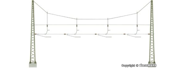 Viessmann 4363 <br>N Quertragwerk über 4 Gleise Höhe 96 mm Oberleitung | 4363