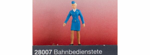 Preiser 28007 <br>H0 Figuren Bahnbedienste blaue Uniform | 28007