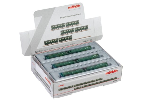 Märklin 87061 <br>Set mit 6 Umbauwagen-Paaren im Display | 87061