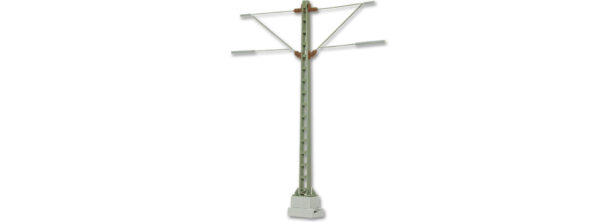 Viessmann 4112 <br>H0 Oberleitung Mittelmast mit zwei Auslegern | 4112