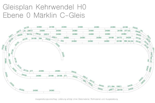 Konzeptbahn Anlagenbausatz H0: "Kehrwendel" | H0 KWD MAERLIN 0