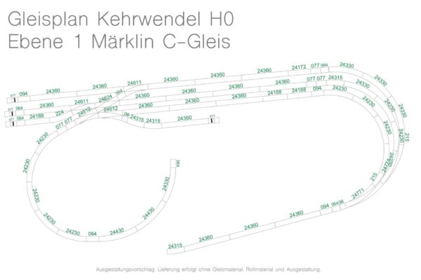 Konzeptbahn Anlagenbausatz H0: "Kehrwendel" | H0 KWD MAERLIN 1