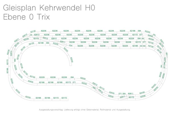 Konzeptbahn Anlagenbausatz H0: "Kehrwendel" | H0 KWD TRIX 0