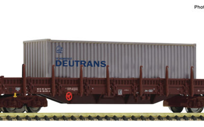 Fleischmann 6660045 Schwenkrungenwagen, DR Res + 40’Cont.