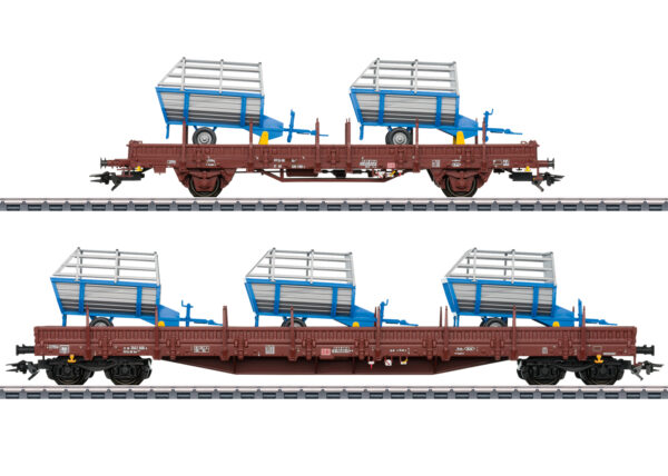 Märklin 46407 Güterwagen-Set 2 Landwirtschaftliche Geräte Ks447 DB