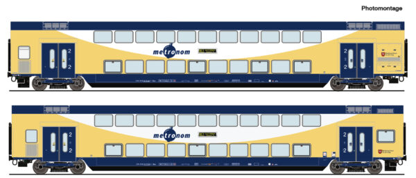 Roco 6200106 2-tlg. Set: Doppelstockwagen, metronom