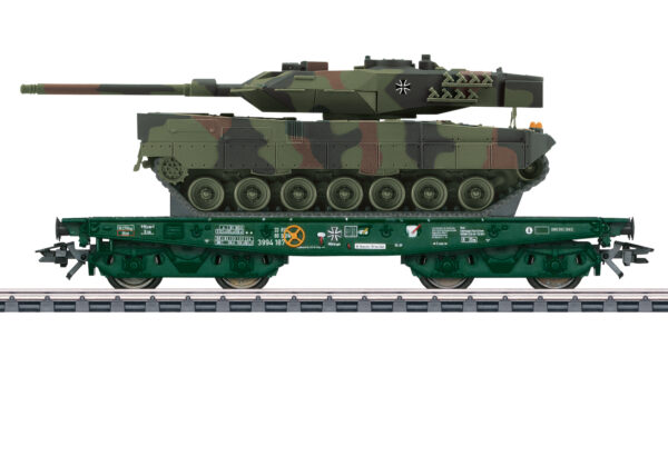 Märklin 48871 Schwerlast-Flachwagen Rlmmps beladen mit Kampfpanzer Leopard 2A6