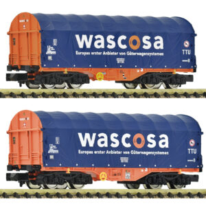 Fleischmann 6660105 <br>2-tlg. Set: Schiebeplanenwagen, Wascosa