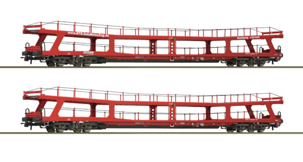 Roco 77047 <br>2-tlg. Set: Autotransportwagen, BTE