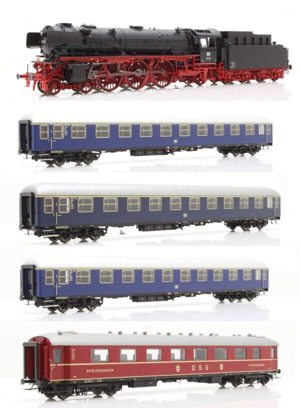 Brawa 50843 <br>5-tlg. Zugset Dampflok BR 01 + Schnellzug F 3/4 Merkur DB – Bild 2
