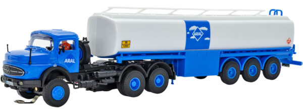 Viessmann 8034 <br>CarMotion MB Rundhauber mit ARAL Tankauflieger LKW-Funktionsmodell
