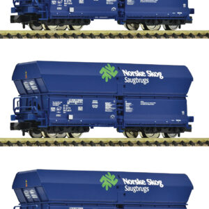 Fleischmann 6660089 <br>3-tlg. Set: Selbstentladewagen „Norske Skog“, VTG