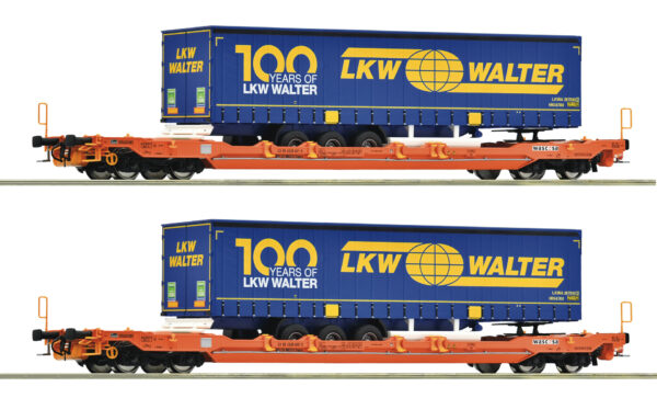Roco 6600064 <br>2-tlg. Set: Taschenwagen T5, Wascosa