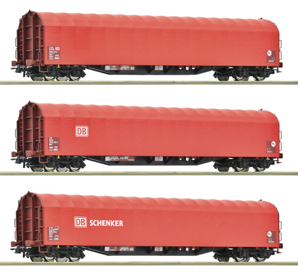 Roco 6600156 <br>3-tlg. Set: Schiebeplanenwagen, DB AG