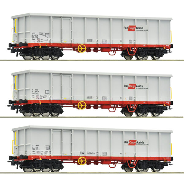 Roco 6600121 <br>3-tlg. Set: Offene Güterwagen, ÖBB