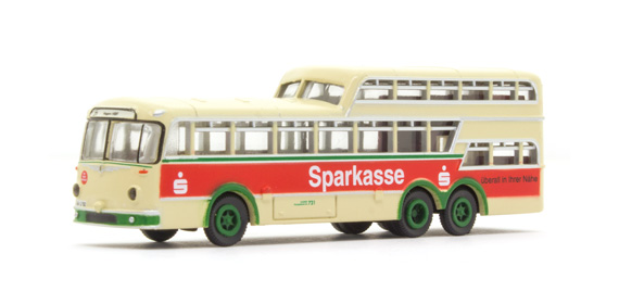 Minis LC3914 <br>Büssing Aero 1 ½ Deck Omnibus Hagen „Stadtsparkasse“, Epoche III Minis LC3914 <br>Büssing Aero 1 ½ Deck Omnibus Hagen „Stadtsparkasse“, Epoche III