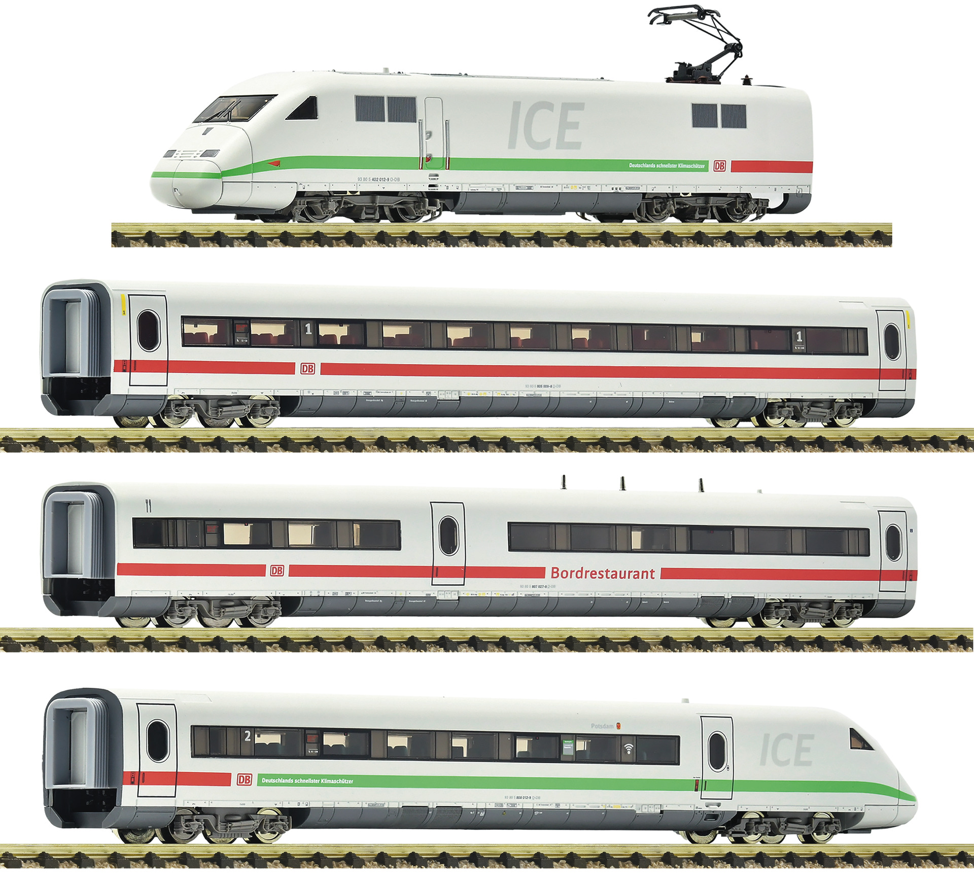 Fleischmann 7760003 <br>4-tlg. Set: Elektrotriebzug ICE 2 (BR 402), DB AG Fleischmann 7760003 <br>4-tlg. Set: Elektrotriebzug ICE 2 (BR 402), DB AG
