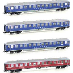 Hobbytrain H22201 <br>4er Set Personenwagen DB/TOUROPA, Ep.IIIb, Set 2